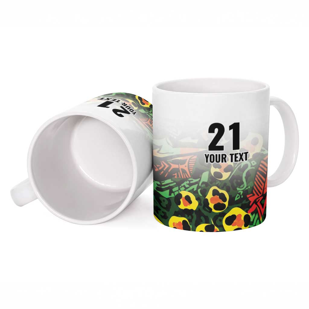 Custom Guyana Football Ceramic Mug Spirit of the Jaguar - White - Wonder Print Shop