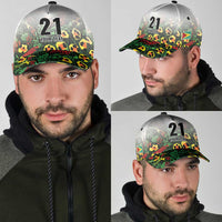 Custom Guyana Football Classic Cap Spirit of the Jaguar - White - Wonder Print Shop