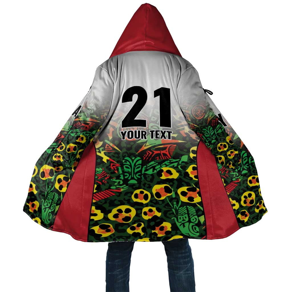 Custom Guyana Football Cloak Spirit of the Jaguar - White - Wonder Print Shop