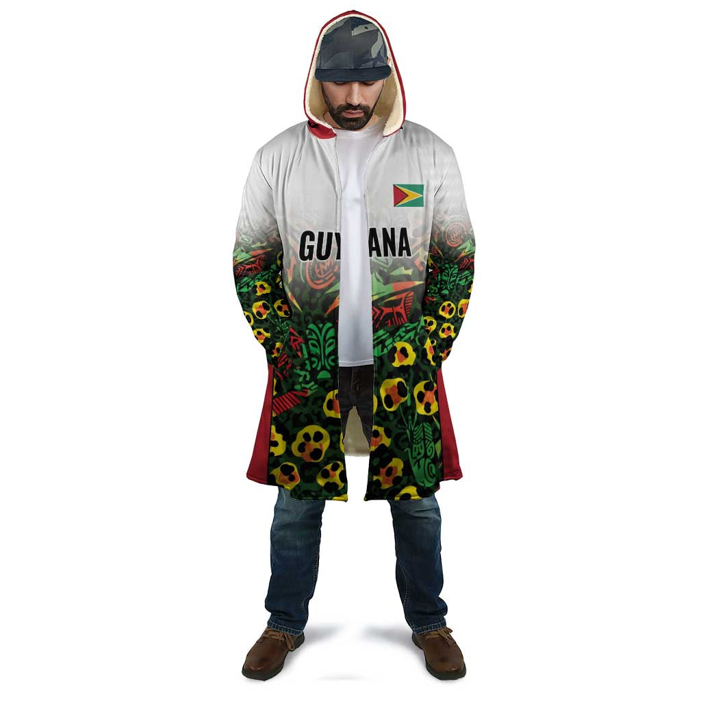 Custom Guyana Football Cloak Spirit of the Jaguar - White - Wonder Print Shop