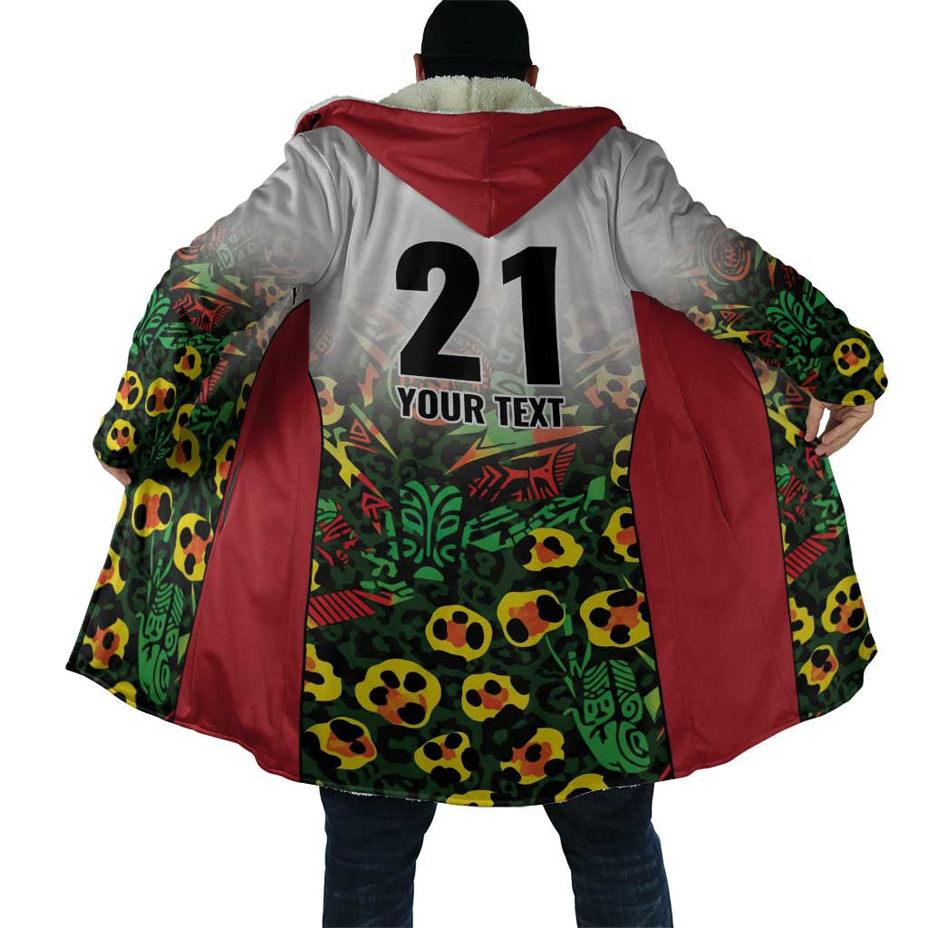 Custom Guyana Football Cloak Spirit of the Jaguar - White - Wonder Print Shop