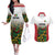 Custom Guyana Football Couples Matching Off The Shoulder Long Sleeve Dress and Hawaiian Shirt Spirit of the Jaguar - White - Wonder Print Shop