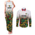 Custom Guyana Football Couples Matching Tank Maxi Dress and Long Sleeve Button Shirt Spirit of the Jaguar - White - Wonder Print Shop