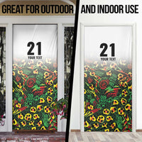 Custom Guyana Football Door Cover Spirit of the Jaguar - White - Wonder Print Shop