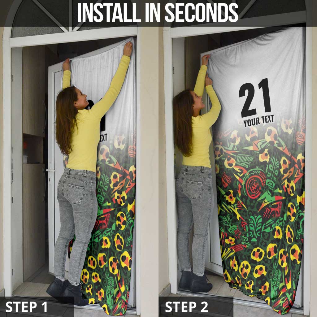 Custom Guyana Football Door Cover Spirit of the Jaguar - White - Wonder Print Shop