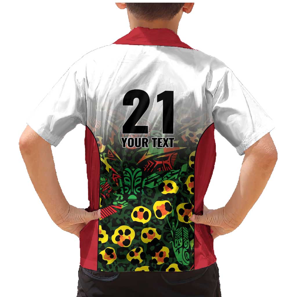 Custom Guyana Football Family Matching Mermaid Dress and Hawaiian Shirt Spirit of the Jaguar - White - Wonder Print Shop