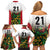 Custom Guyana Football Family Matching Off Shoulder Short Dress and Hawaiian Shirt Spirit of the Jaguar - White - Wonder Print Shop