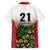 Custom Guyana Football Family Matching Off Shoulder Short Dress and Hawaiian Shirt Spirit of the Jaguar - White - Wonder Print Shop