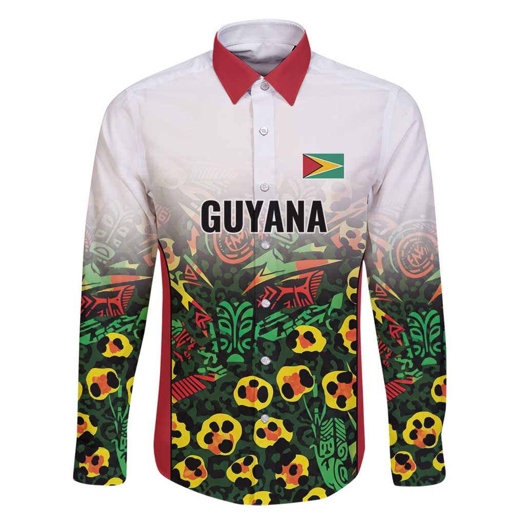 Custom Guyana Football Family Matching Puletasi and Hawaiian Shirt Spirit of the Jaguar - White - Wonder Print Shop