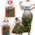 Custom Guyana Football Family Matching Short Sleeve Bodycon Dress and Hawaiian Shirt Spirit of the Jaguar - White - Wonder Print Shop