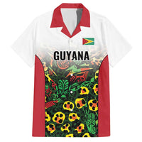 Custom Guyana Football Family Matching Tank Maxi Dress and Hawaiian Shirt Spirit of the Jaguar - White - Wonder Print Shop
