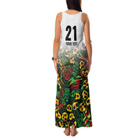 Custom Guyana Football Family Matching Tank Maxi Dress and Hawaiian Shirt Spirit of the Jaguar - White - Wonder Print Shop