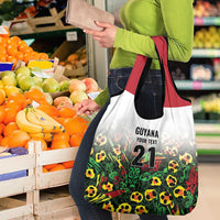 Custom Guyana Football Grocery Bag Spirit of the Jaguar - White - Wonder Print Shop