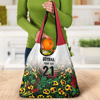 Custom Guyana Football Grocery Bag Spirit of the Jaguar - White - Wonder Print Shop