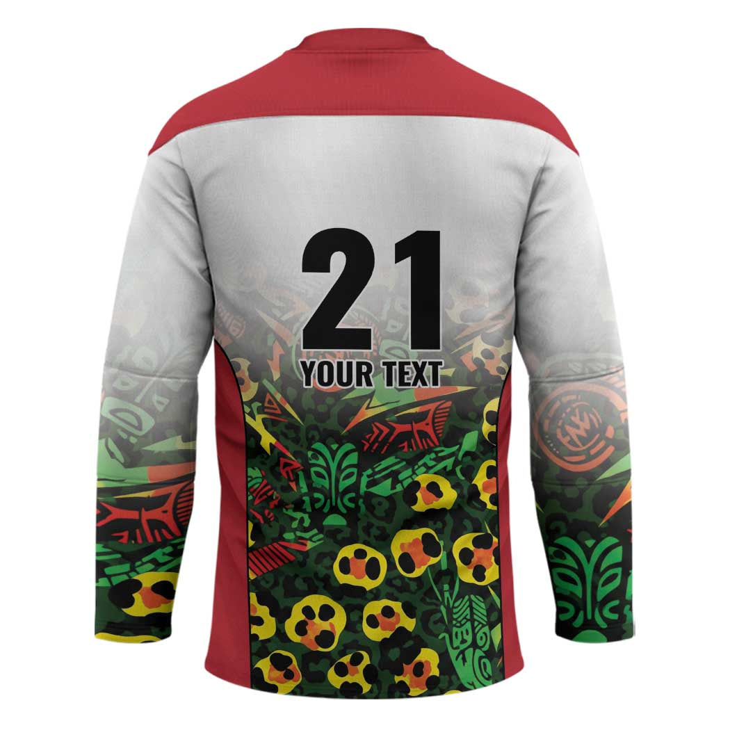 Custom Guyana Football Hockey Jersey Spirit of the Jaguar - White - Wonder Print Shop