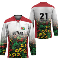 Custom Guyana Football Hockey Jersey Spirit of the Jaguar - White - Wonder Print Shop