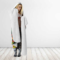 Custom Guyana Football Hooded Blanket Spirit of the Jaguar - White - Wonder Print Shop