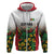 Custom Guyana Football Hoodie Spirit of the Jaguar - White - Wonder Print Shop
