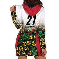 Custom Guyana Football Hoodie Dress Spirit of the Jaguar - White - Wonder Print Shop