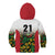 Custom Guyana Football Kid Hoodie Spirit of the Jaguar - White - Wonder Print Shop