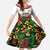 Custom Guyana Football Kid Short Sleeve Dress Spirit of the Jaguar - White - Wonder Print Shop
