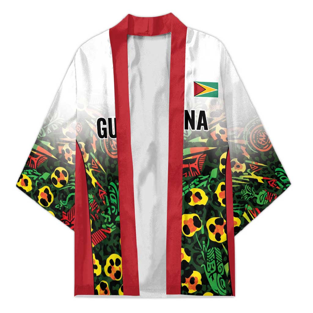 Custom Guyana Football Kimono Spirit of the Jaguar - White - Wonder Print Shop
