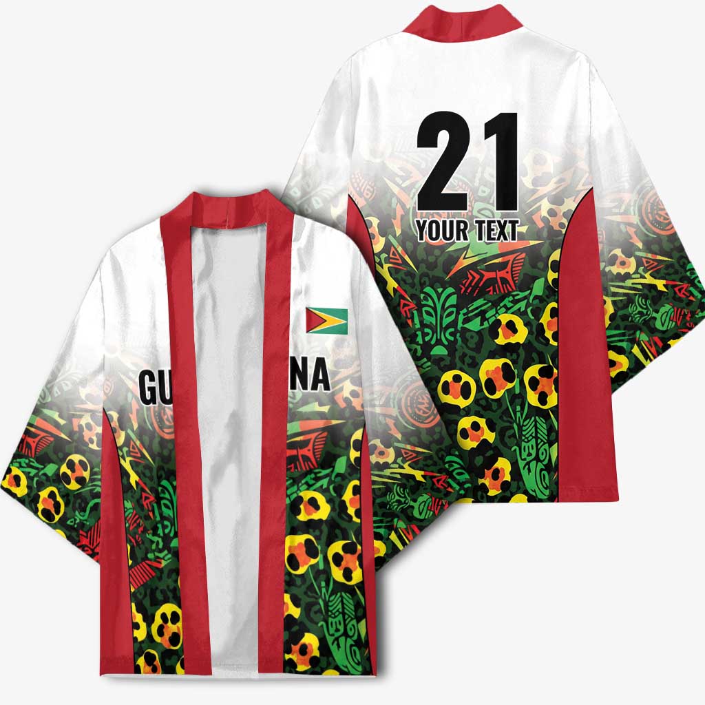 Custom Guyana Football Kimono Spirit of the Jaguar - White - Wonder Print Shop