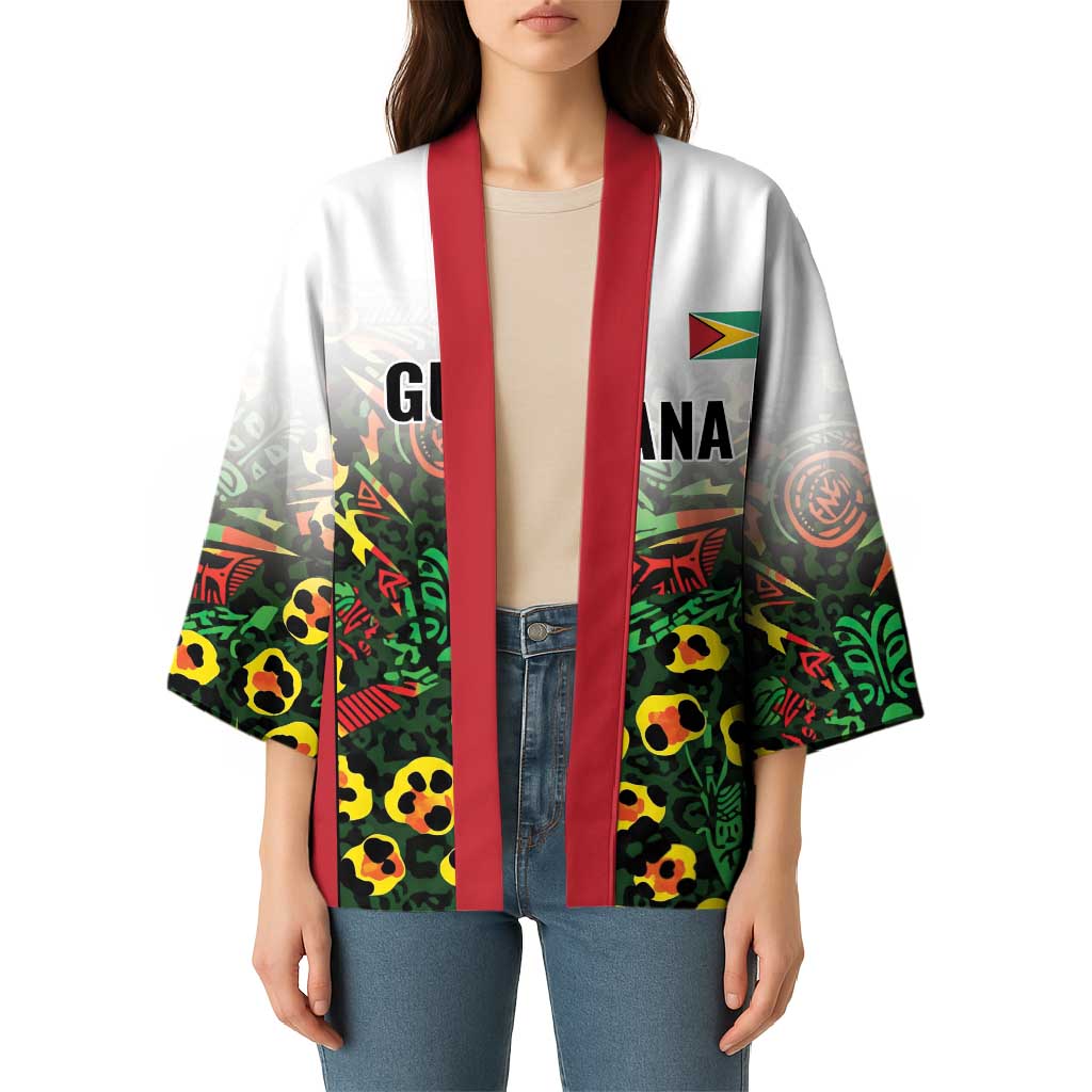 Custom Guyana Football Kimono Spirit of the Jaguar - White - Wonder Print Shop