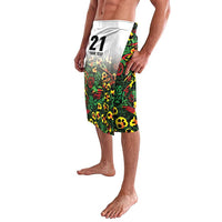 Custom Guyana Football Lavalava Spirit of the Jaguar - White - Wonder Print Shop