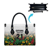 Custom Guyana Football Leather Bag Spirit of the Jaguar - White - Wonder Print Shop
