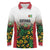Custom Guyana Football Long Sleeve Polo Shirt Spirit of the Jaguar - White - Wonder Print Shop