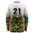 Custom Guyana Football Long Sleeve Shirt Spirit of the Jaguar - White - Wonder Print Shop