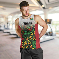 Custom Guyana Football Men Tank Top Spirit of the Jaguar - White - Wonder Print Shop