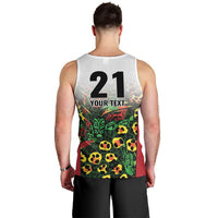 Custom Guyana Football Men Tank Top Spirit of the Jaguar - White - Wonder Print Shop