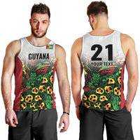 Custom Guyana Football Men Tank Top Spirit of the Jaguar - White - Wonder Print Shop