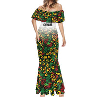 Custom Guyana Football Mermaid Dress Spirit of the Jaguar - White - Wonder Print Shop
