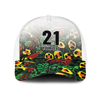 Custom Guyana Football Mesh Trucker Cap Spirit of the Jaguar - White - Wonder Print Shop