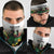Custom Guyana Football Neck Gaiter Spirit of the Jaguar - White - Wonder Print Shop