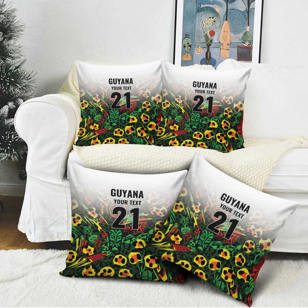Custom Guyana Football Pillow Cover Spirit of the Jaguar - White - Wonder Print Shop