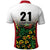 Custom Guyana Football Polo Shirt Spirit of the Jaguar - White - Wonder Print Shop
