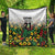 Custom Guyana Football Quilt Spirit of the Jaguar - White - Wonder Print Shop