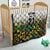 Custom Guyana Football Quilt Spirit of the Jaguar - White - Wonder Print Shop