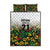 Custom Guyana Football Quilt Bed Set Spirit of the Jaguar - White - Wonder Print Shop
