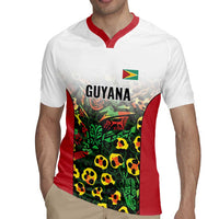 Custom Guyana Football Rugby Jersey Spirit of the Jaguar - White - Wonder Print Shop