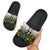 Custom Guyana Football Slide Sandals Spirit of the Jaguar - White - Wonder Print Shop