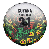 Custom Guyana Football Spare Tire Cover Spirit of the Jaguar - White - Wonder Print Shop