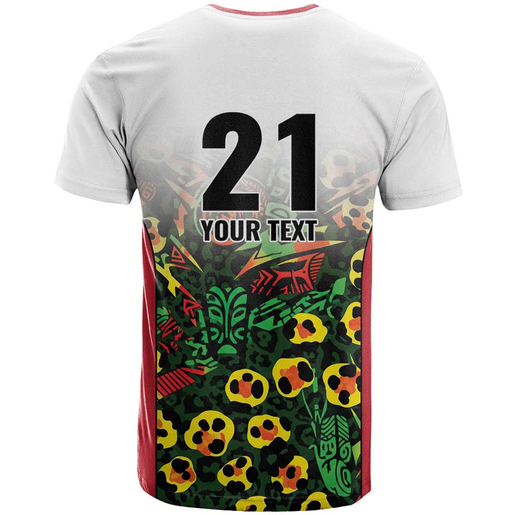 Custom Guyana Football T Shirt Spirit of the Jaguar - White - Wonder Print Shop