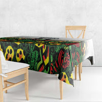 Custom Guyana Football Tablecloth Spirit of the Jaguar - White - Wonder Print Shop