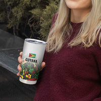 Custom Guyana Football Tumbler Cup Spirit of the Jaguar - White - Wonder Print Shop