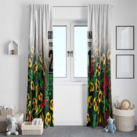 Custom Guyana Football Window Curtain Spirit of the Jaguar - White - Wonder Print Shop